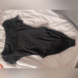 Black Off-Shoulder Bodysuit